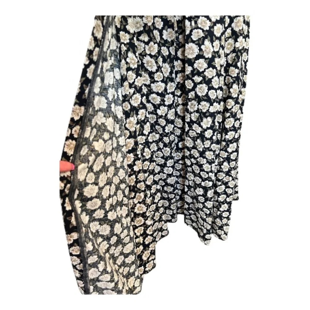 π€π€ EUC ALIX TAYLOR Black & White Floral Print Lace-Up Midi Dress | Sz 18 - Picture 3 of 9